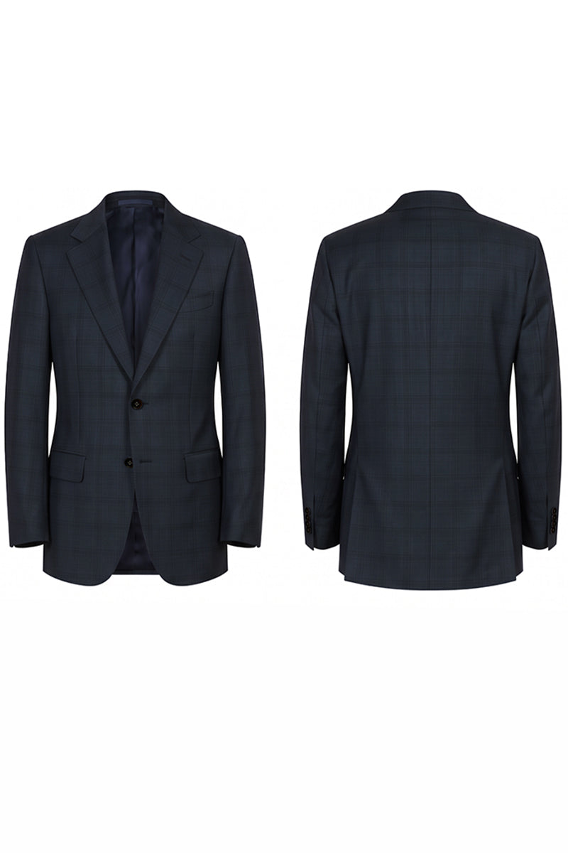 Blazer blu in lana merino