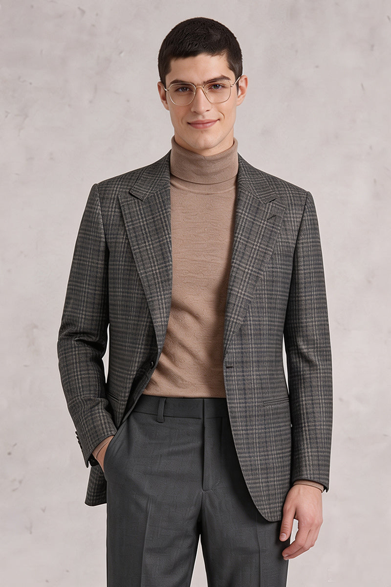 Black 50% Merino Wool Blazers