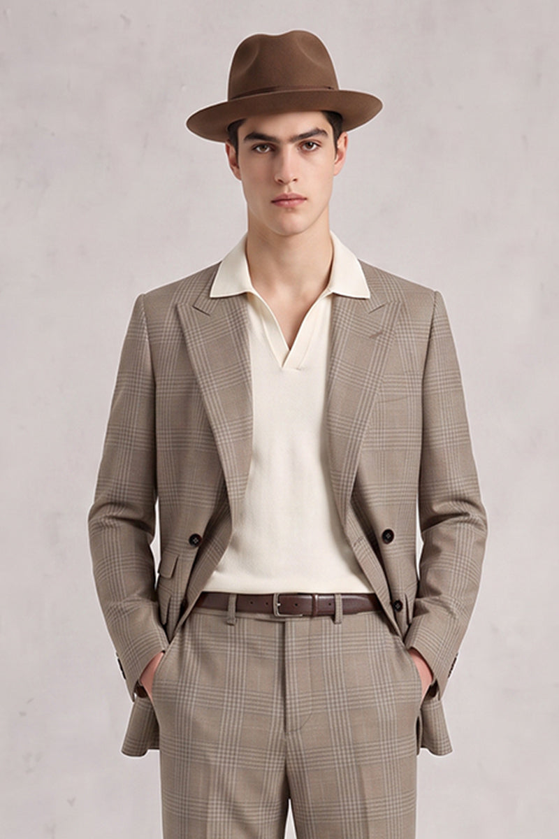Brown 50% Merino Wool Blazers