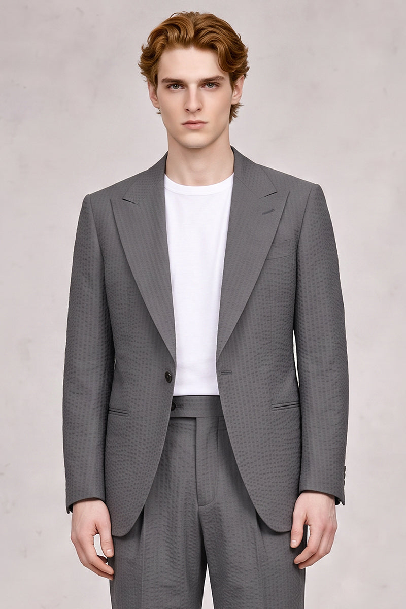 Gray 50% Merino Wool Blazers