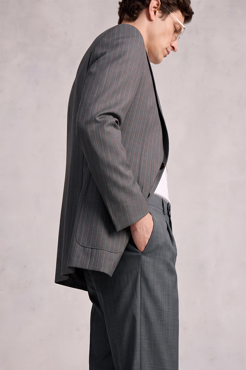 Gray 50% Merino Wool Blazers