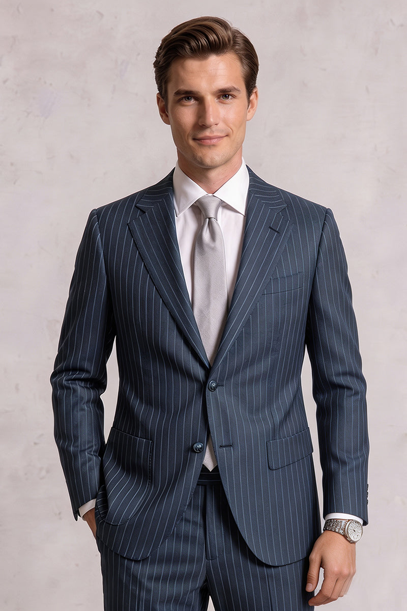 Blue 50% Merino Wool Blazers