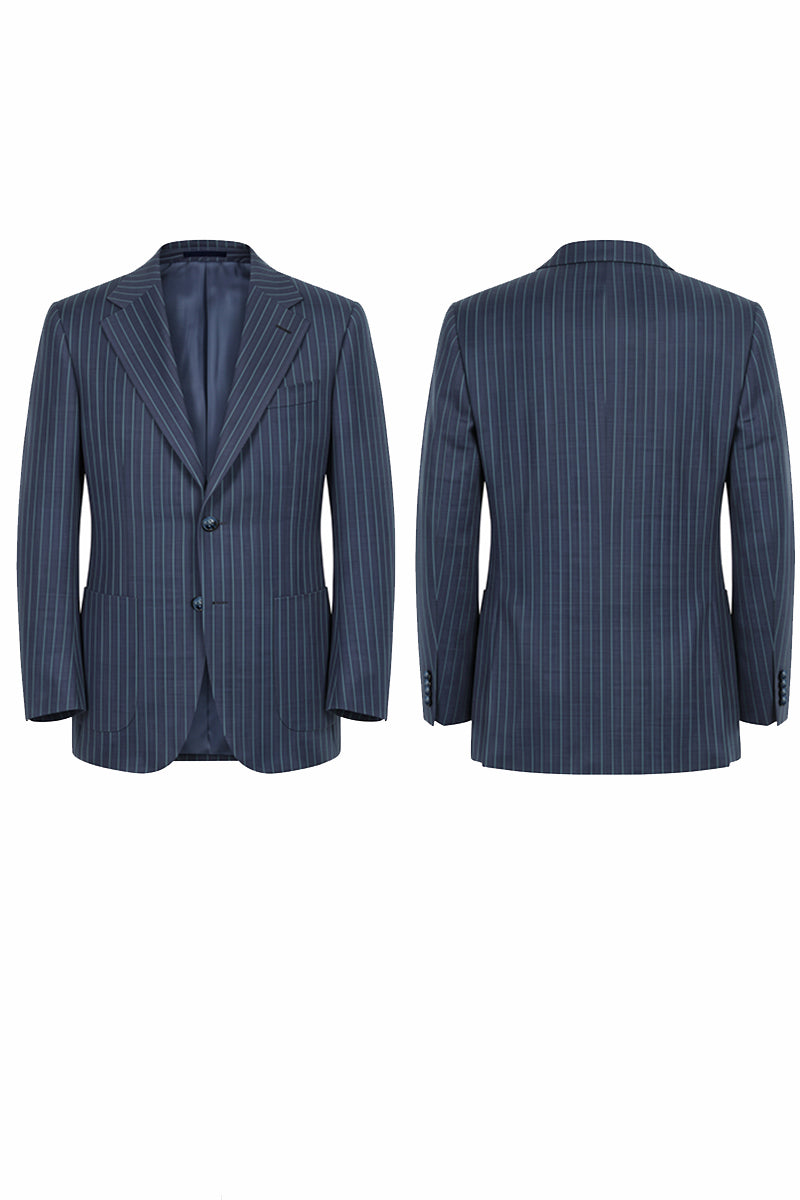 Blue 50% Merino Wool Blazers