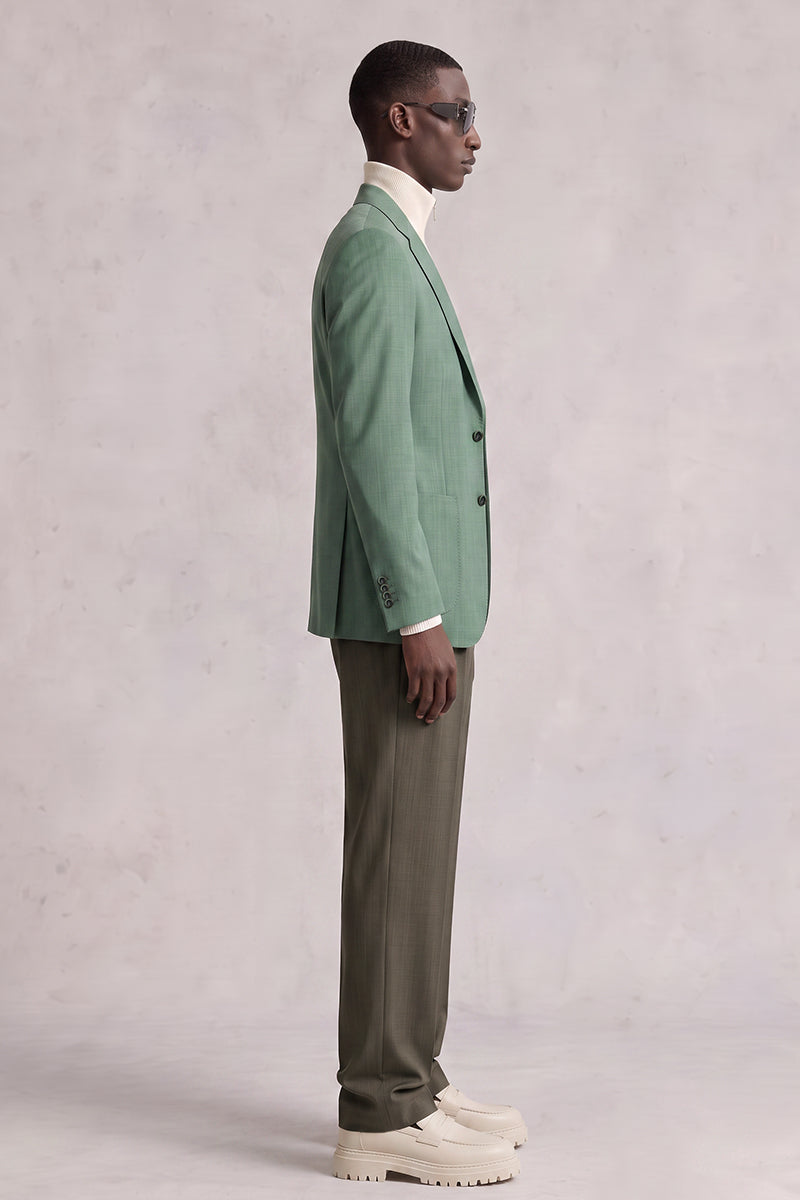 Green 50% Merino Wool Blazers