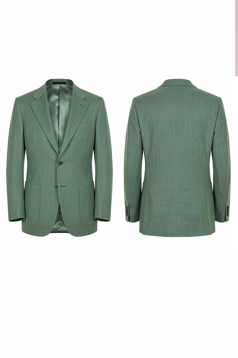 Green 50% Merino Wool Blazers