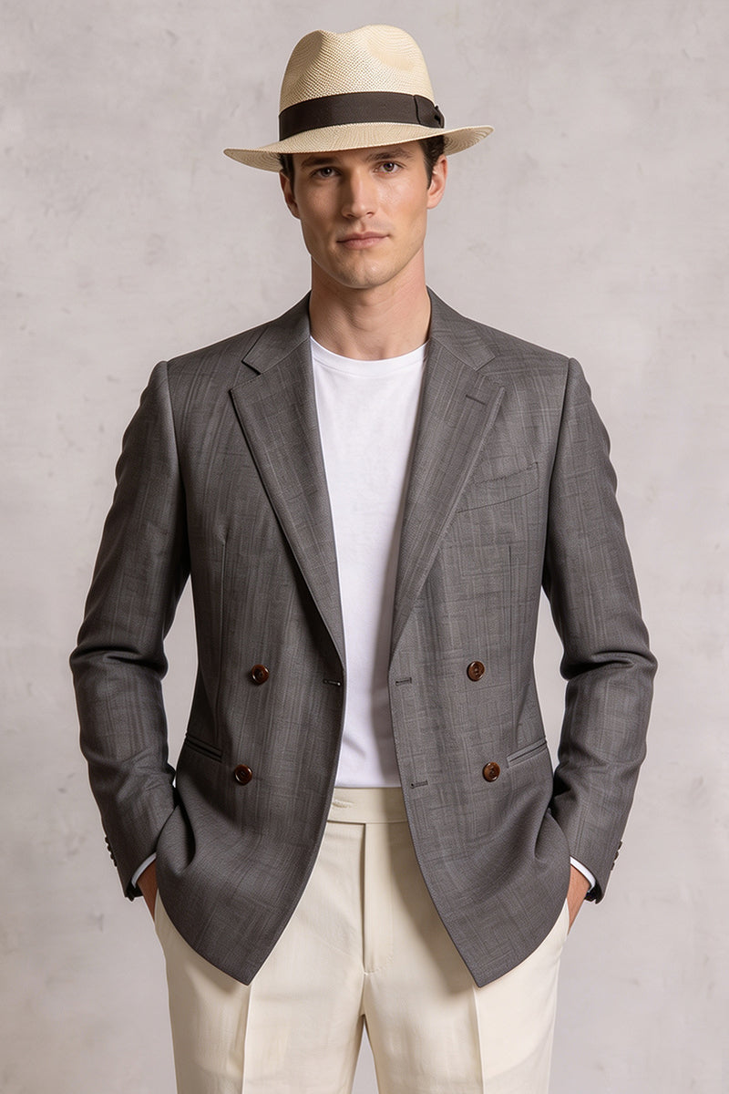 Gray 50% Merino Wool Blazers