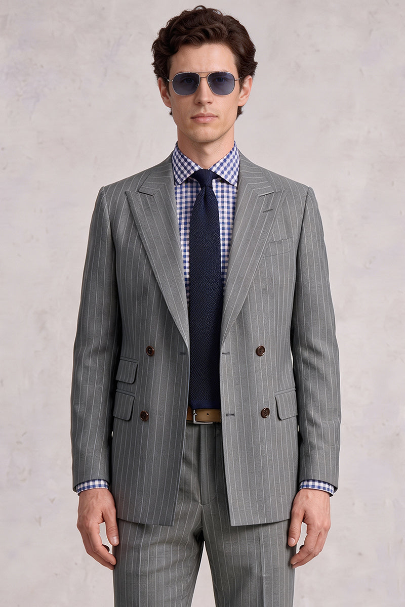 Gray 50% Merino Wool Blazers