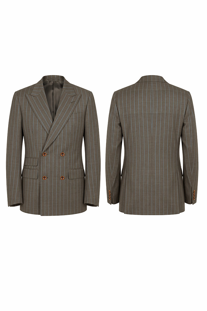 Brown 50% Merino Wool Blazers