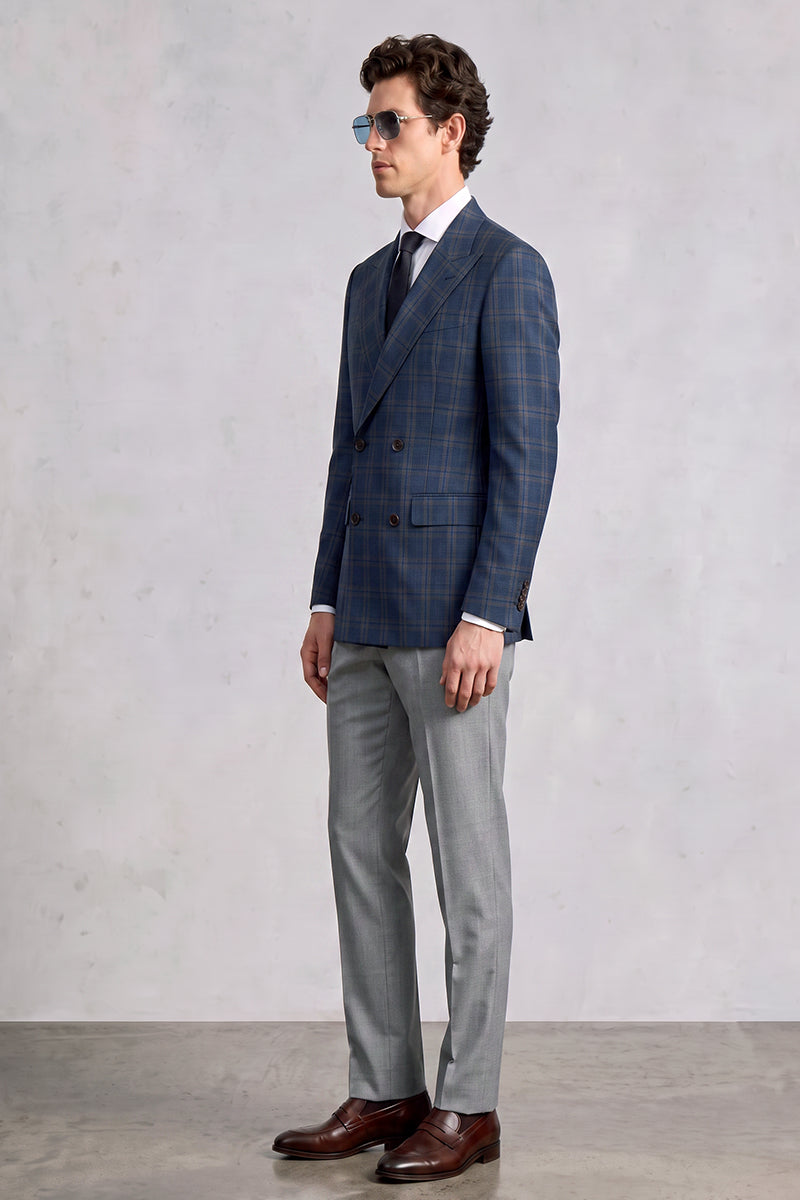Blue 50% Merino Wool Blazers