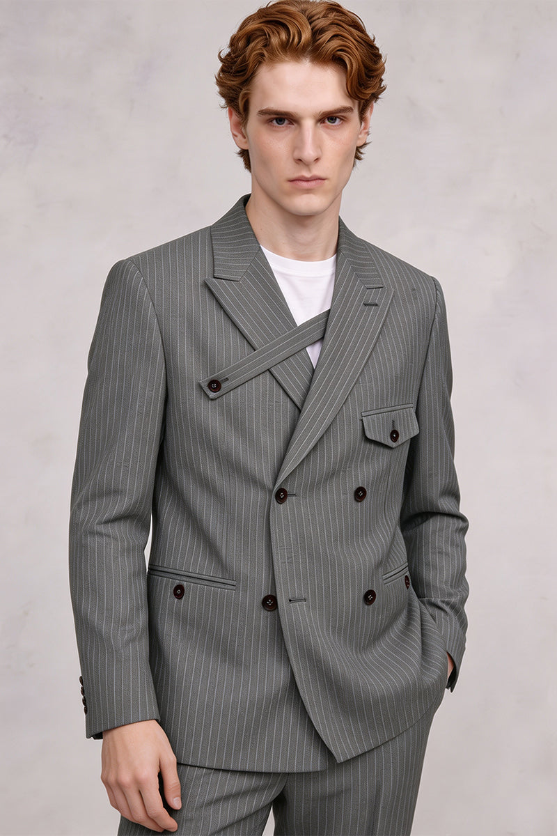 Gray 50% Merino Wool Blazers