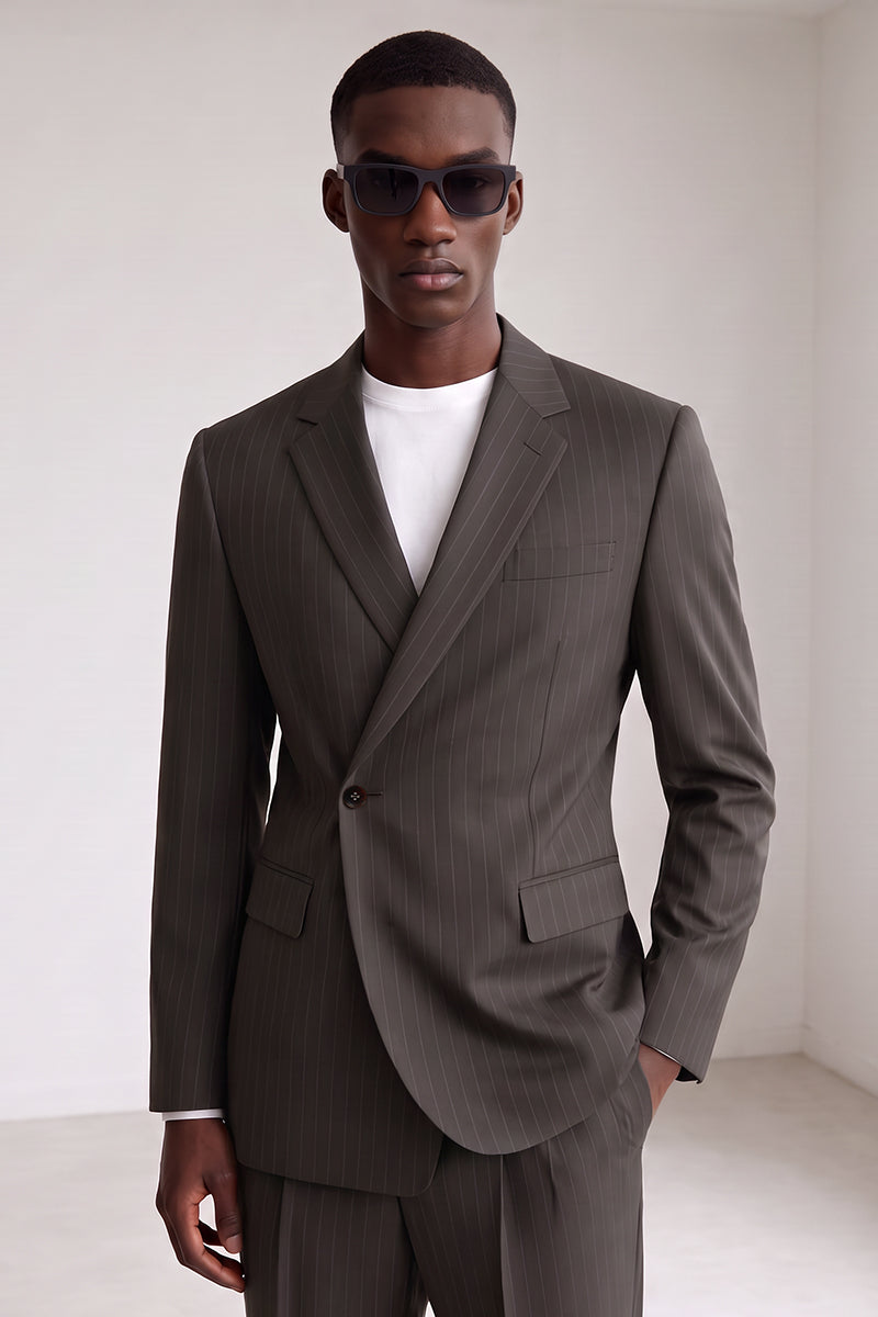 Brown 50% Merino Wool Blazers