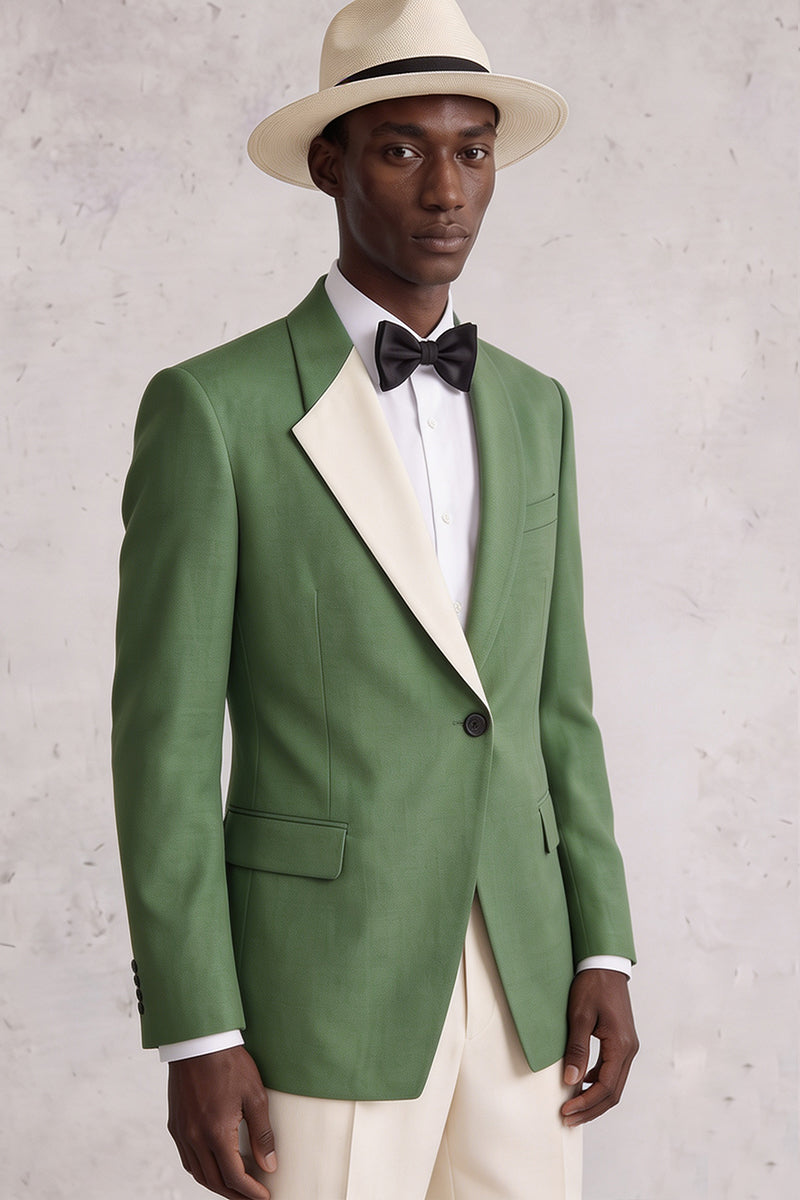 Green 50% Merino Wool Blazers