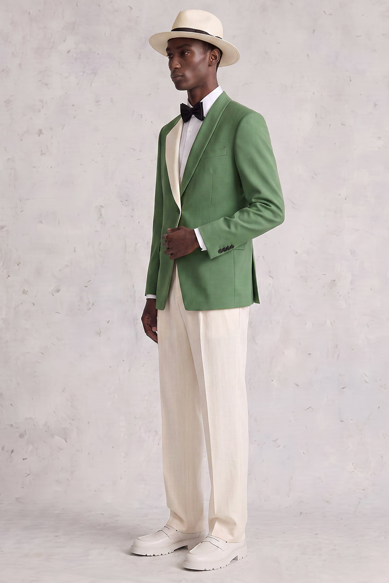 Green 50% Merino Wool Blazers