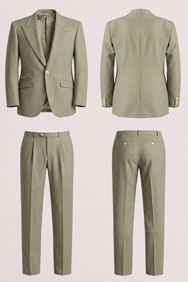 Green 100% Merino Wool Blazers