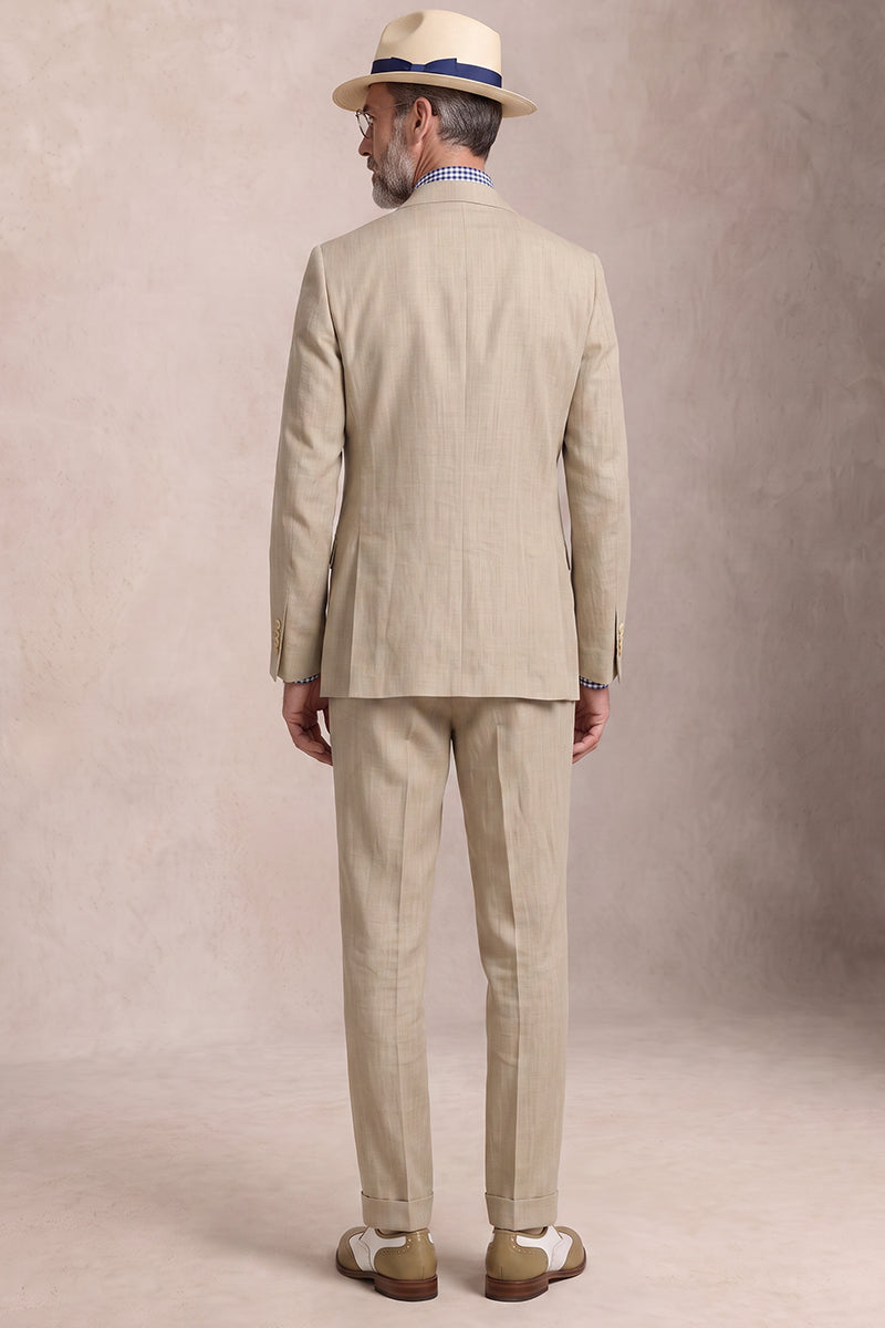 Beige 50% Merino Wool Blazers