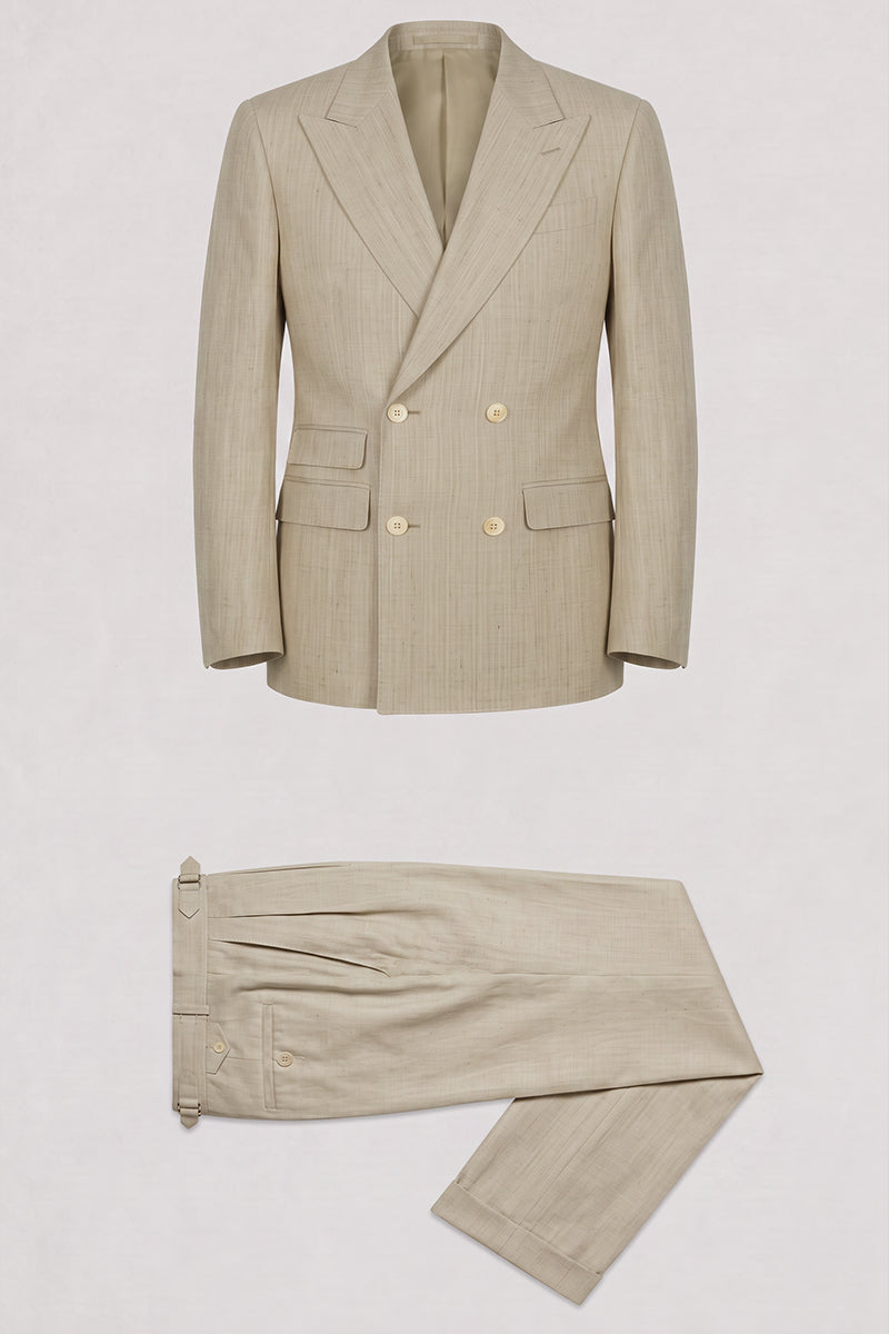 Beige 50% Merino Wool Blazers