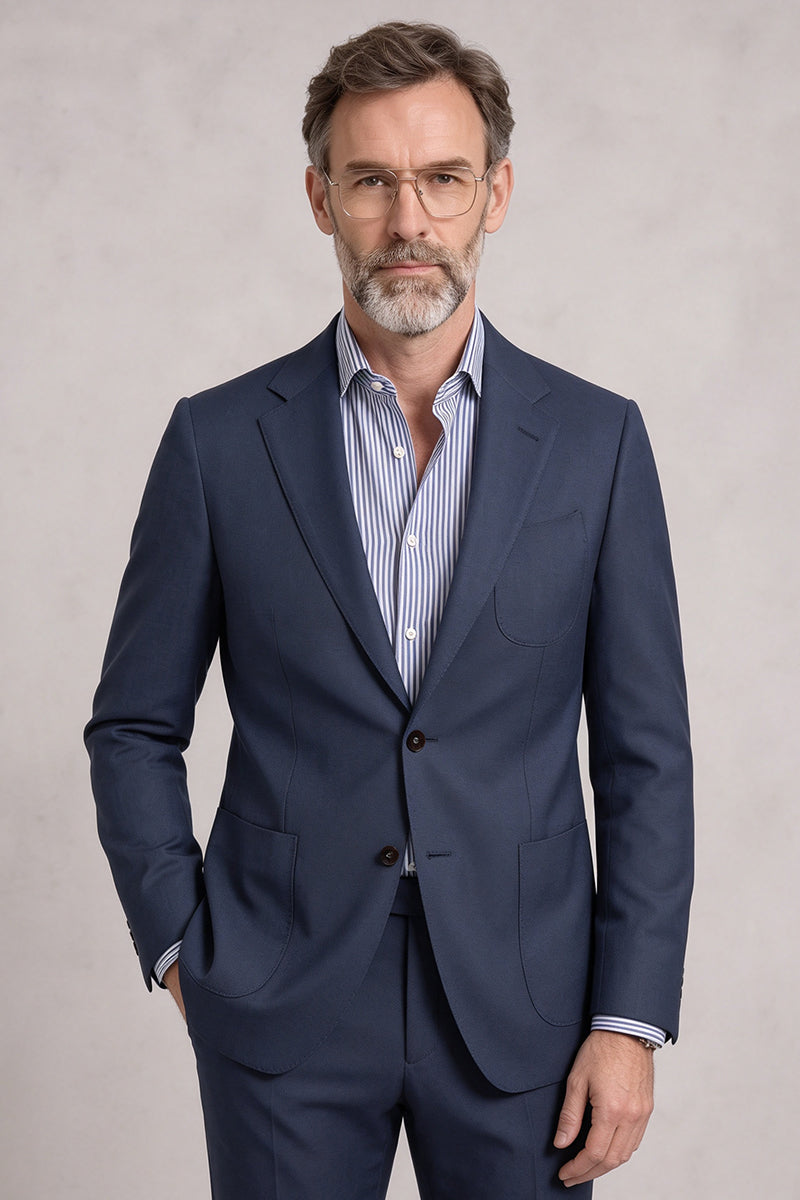 Blue 50% Merino Woo Blazers