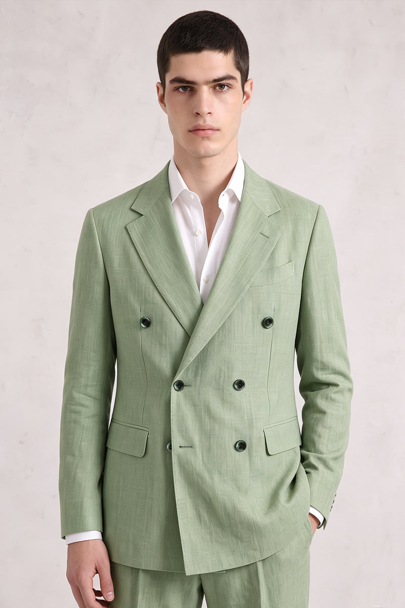 Green 50% Merino Wool Blazers