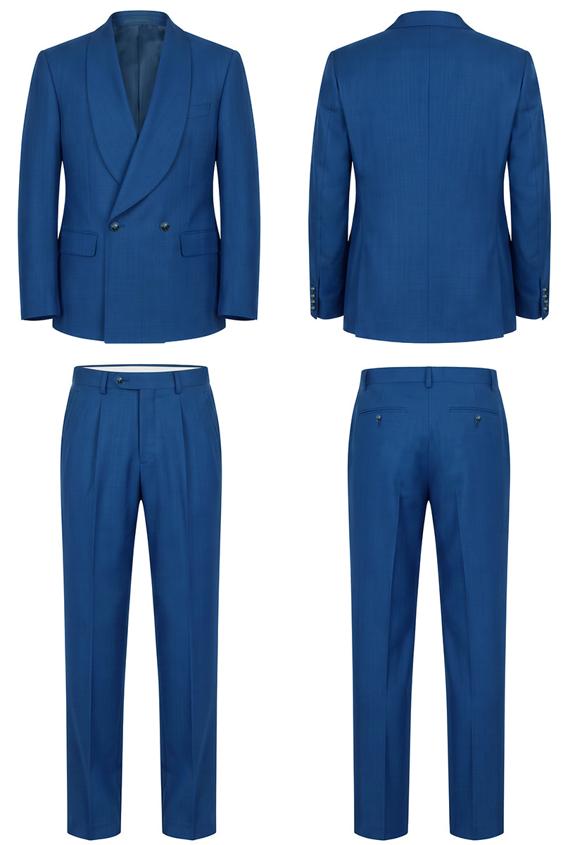 Blue 50% Merino Wool Blazers