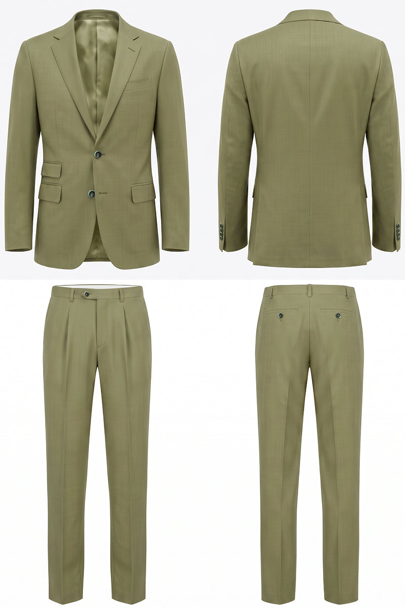 Green 50% Merino Wool Blazers