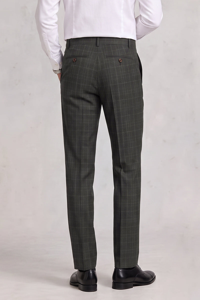 Dark Gray 60% Merino Wool Suit Trousers
