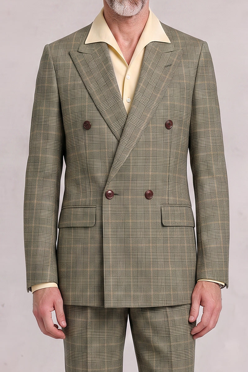 Yellow Green 100% Merino Woo Suits