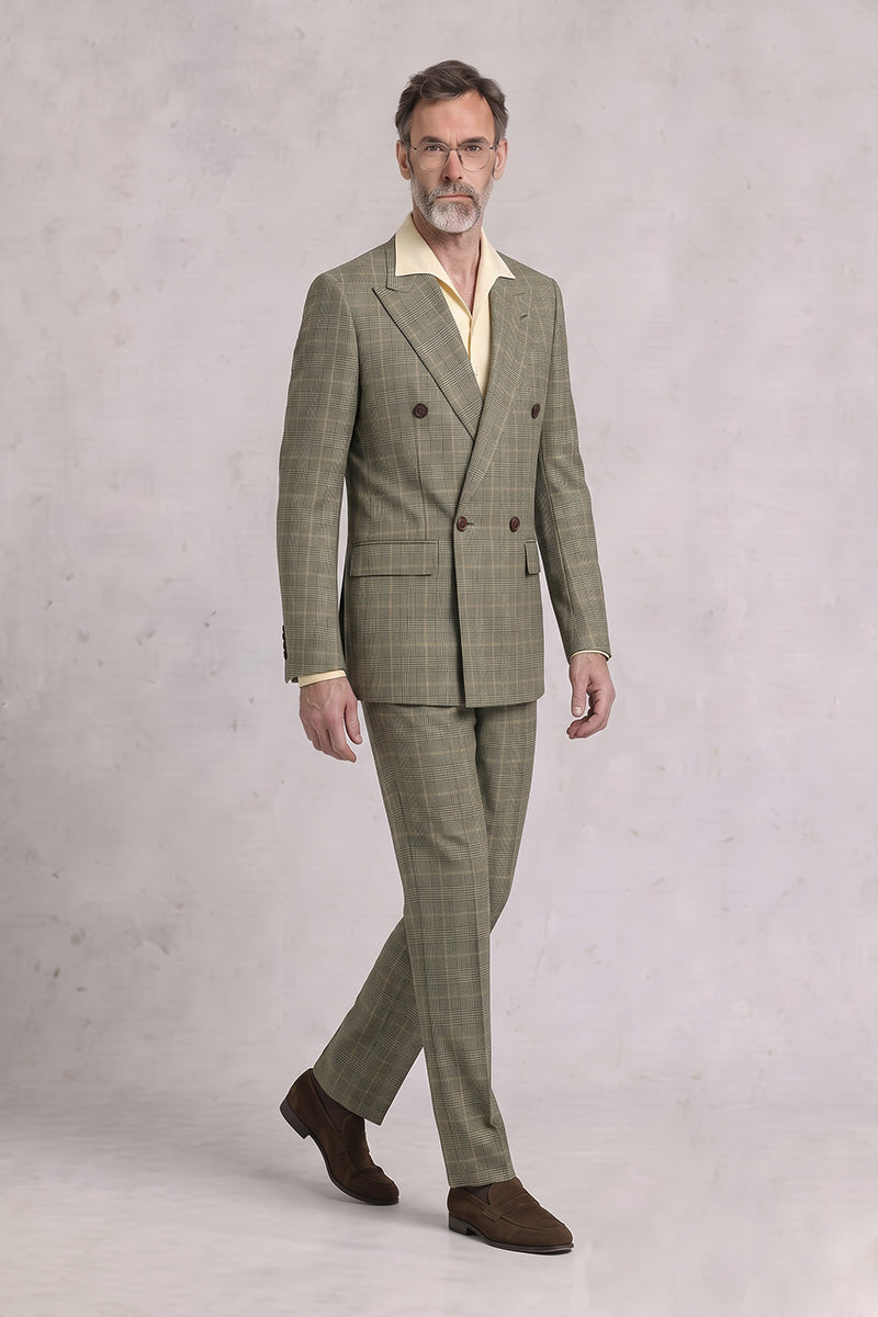 Yellow Green 100% Merino Woo Suits