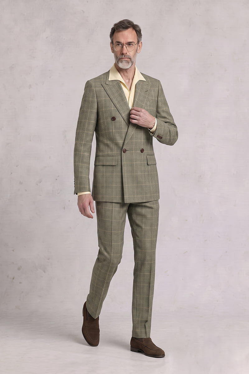 Yellow Green 100% Merino Woo Suits