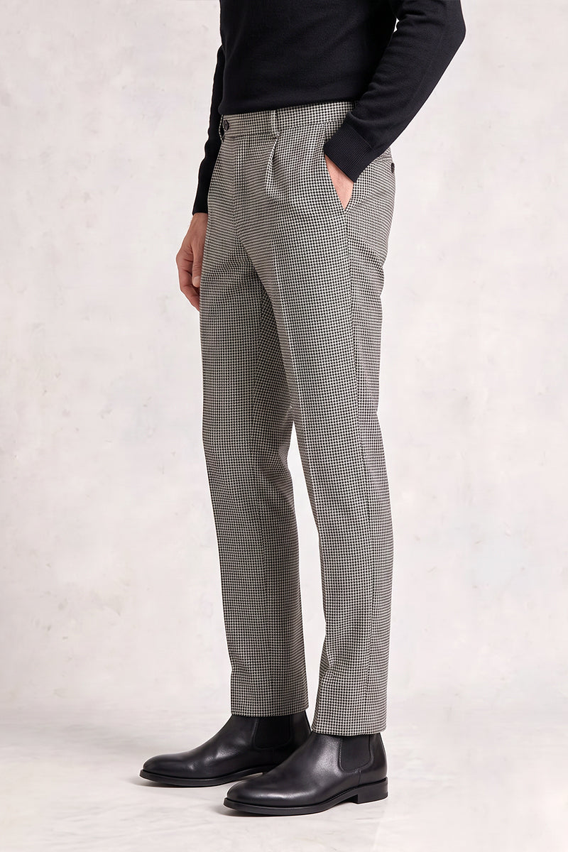 Black 100% Merino Wool Suit Trousers