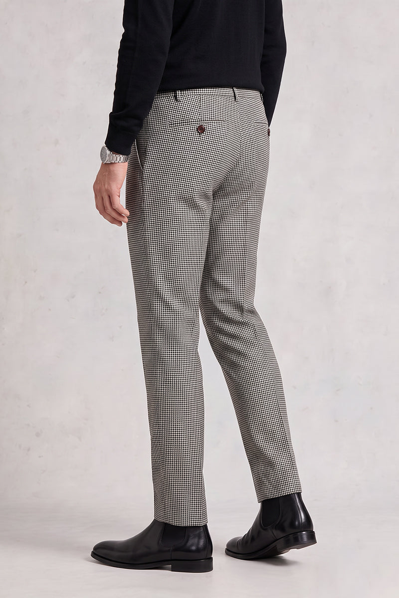 Black 100% Merino Wool Suit Trousers