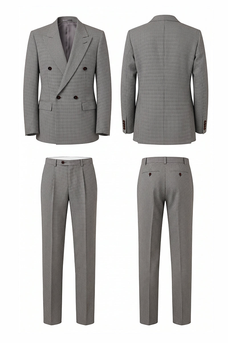Black 100% Merino Wool Suit Trousers