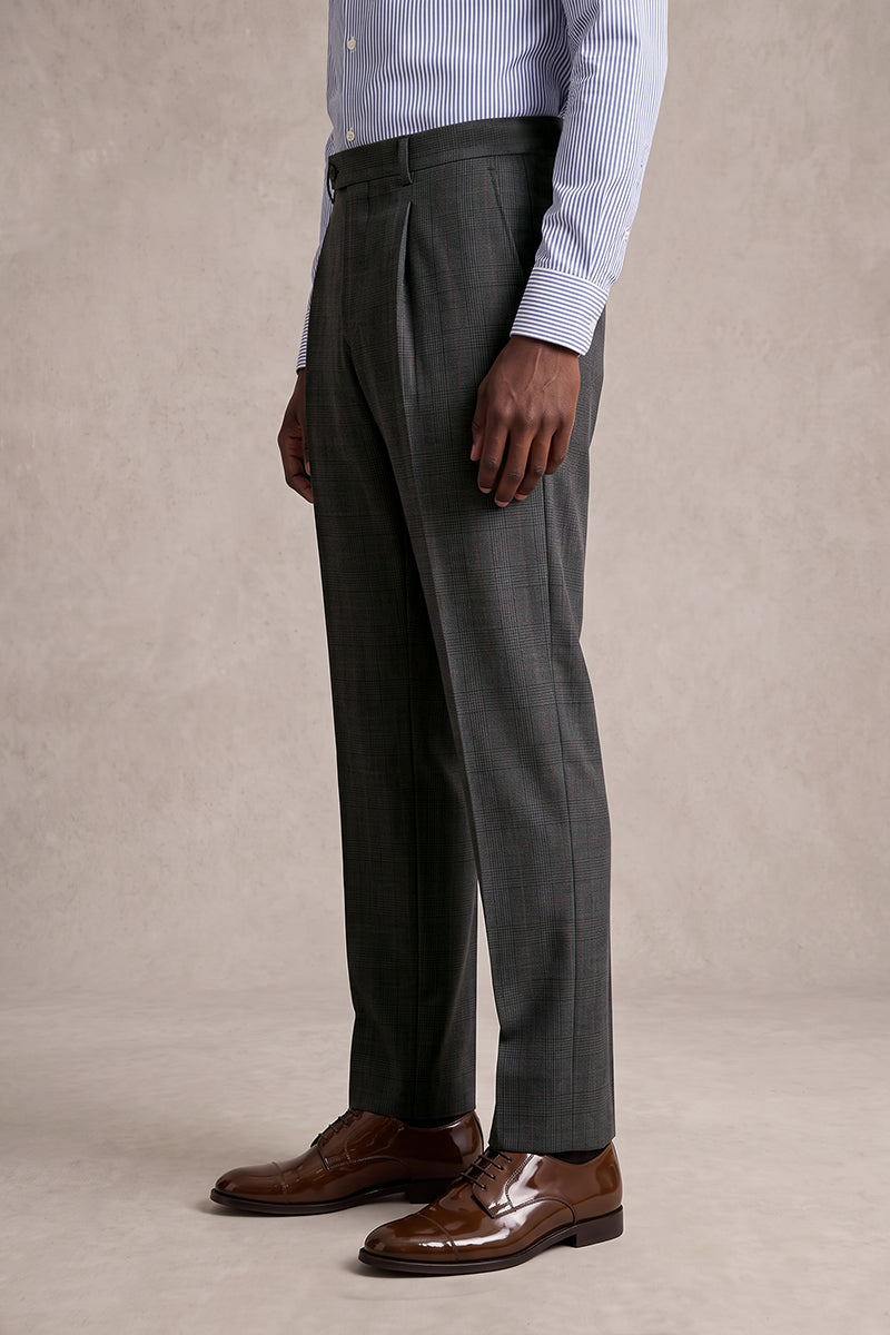 Dark Gray 30% Fine Australia Wool Suit Trousers