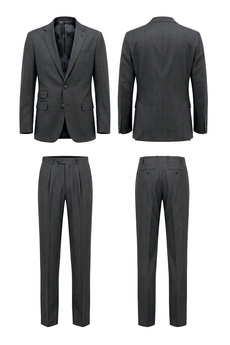 Dark Gray 30% Fine Australia Wool Suit Trousers