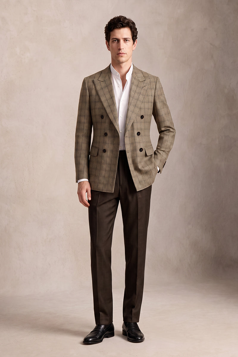 Brown 60% Merino Wool Suits