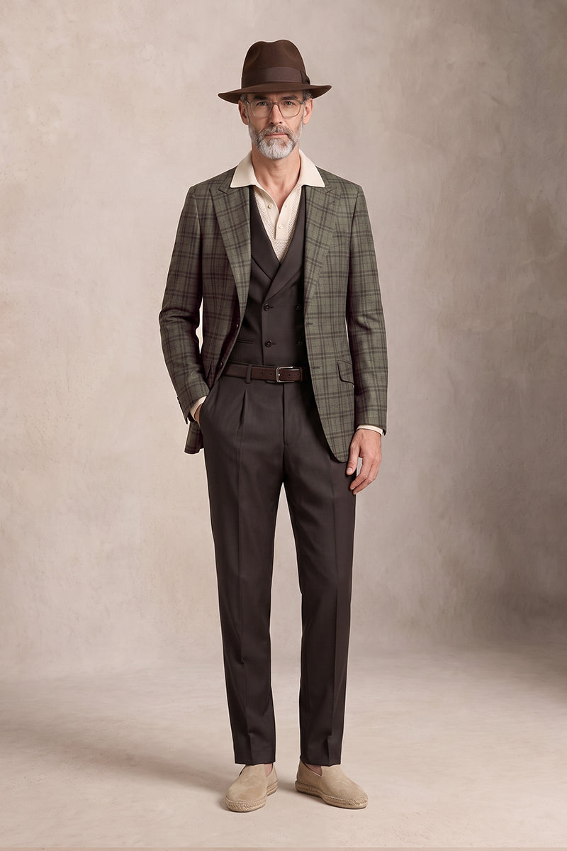 Brown 60% Merino Wool Suit