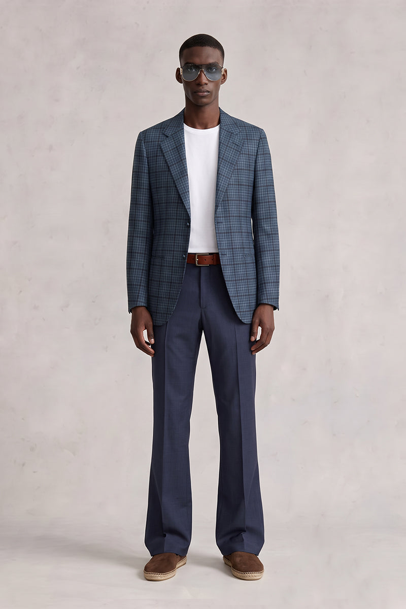 Navy Blue 50% Merino Wool Suits
