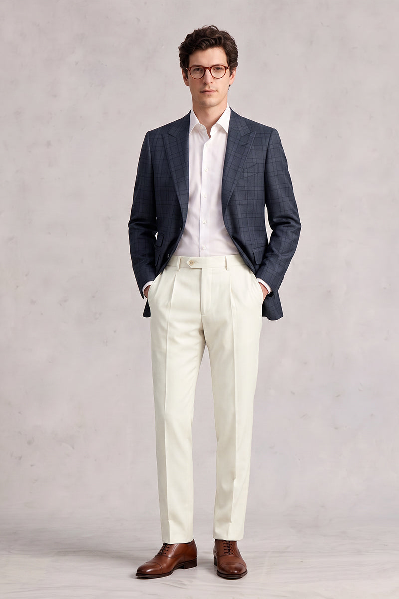Navy Blue 50% Merino Wool Suits