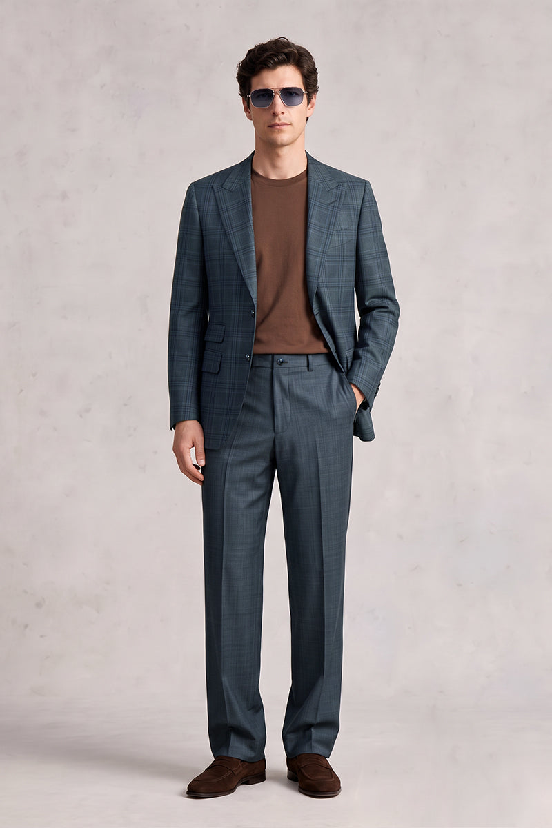 Navy Blue 50% Merino Wool Suits