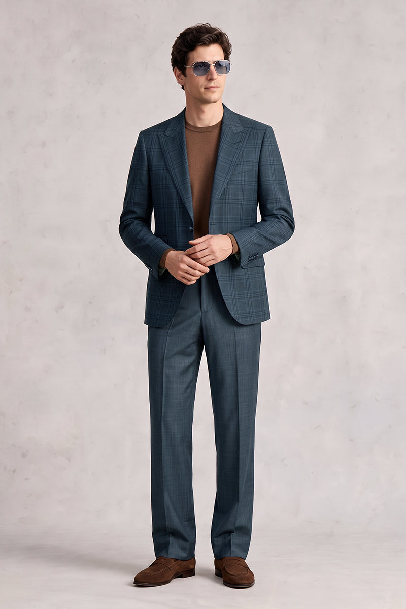 Navy Blue 50% Merino Wool Suits
