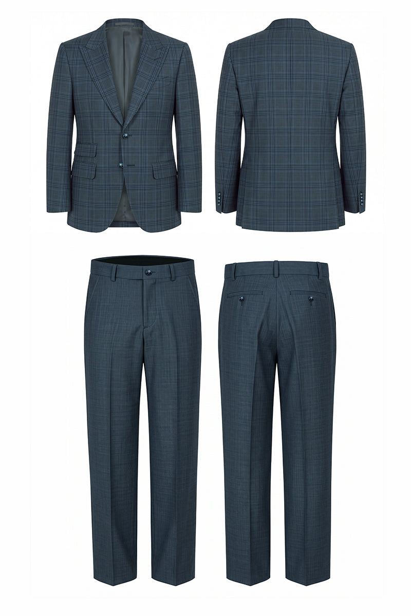 Navy Blue 50% Merino Wool Suits