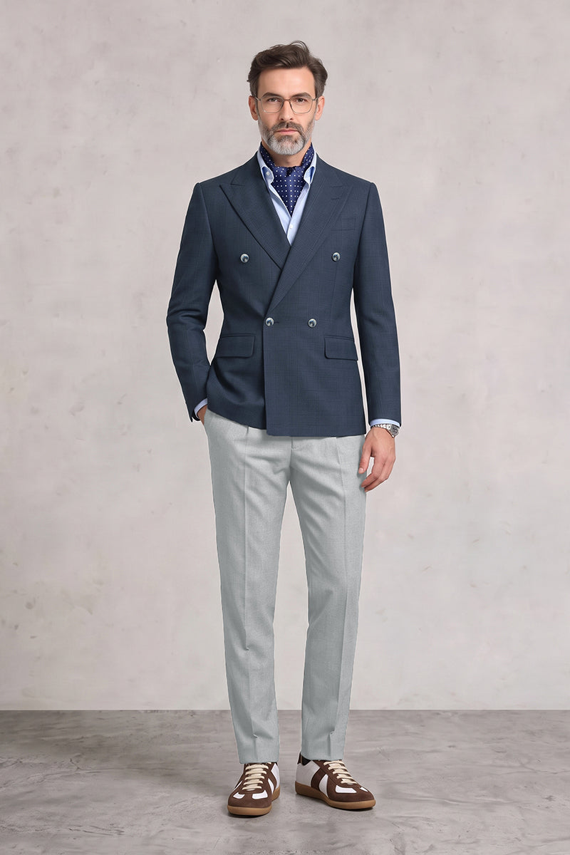 Navy Blue 50% Merino Wool Suits