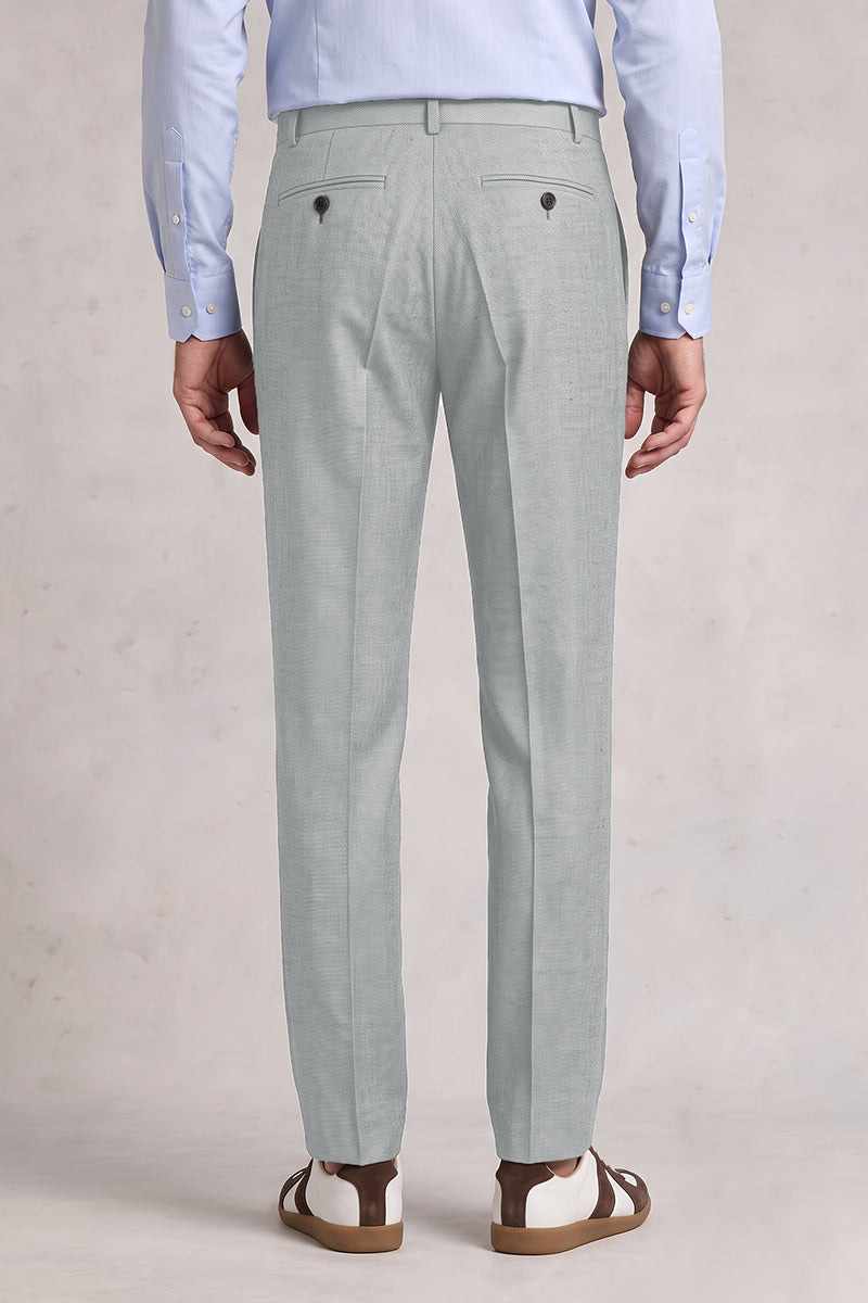 Light Gray 50% Merino Wool Suit Trousers