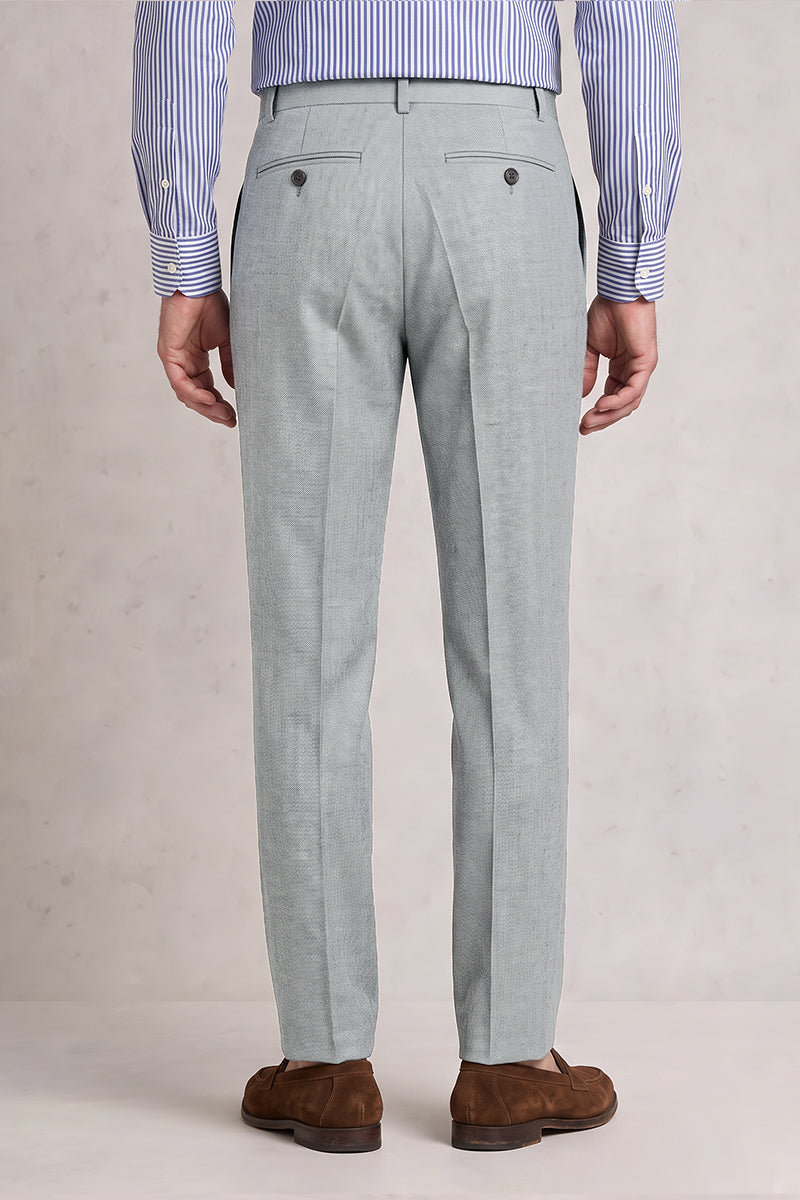 Light Gray 50% Merino Wool Suit Trousers