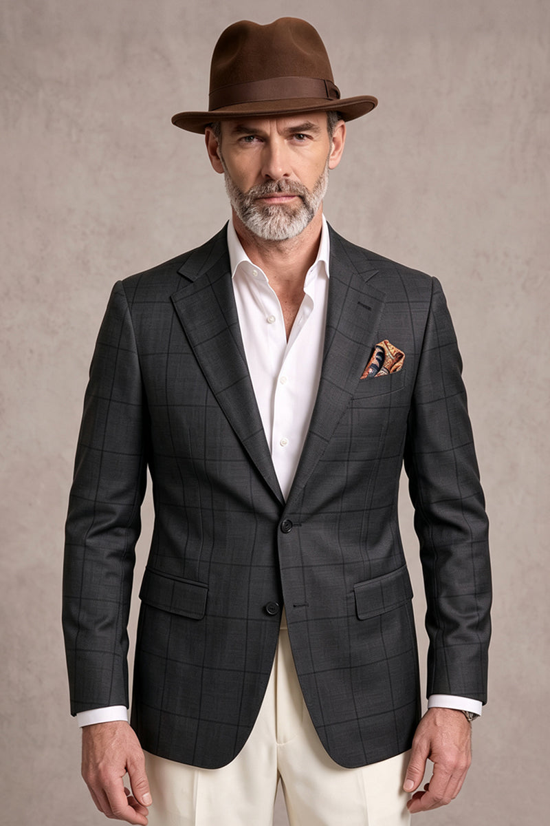 Black 50% Merino Wool Suits