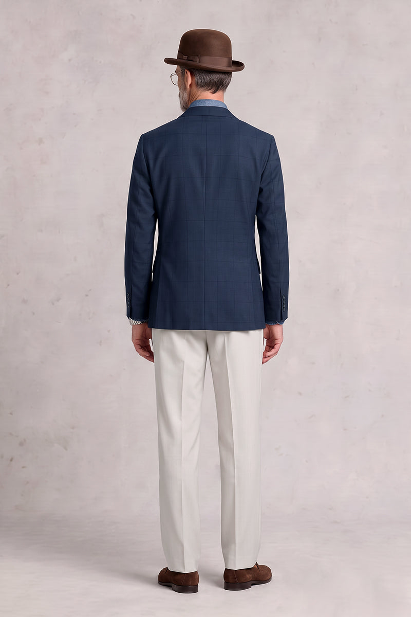 Navy Blue 50% Merino Wool Suits