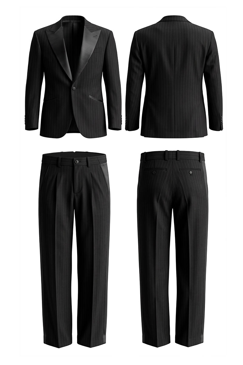 Black 100%Merino Wool Suits