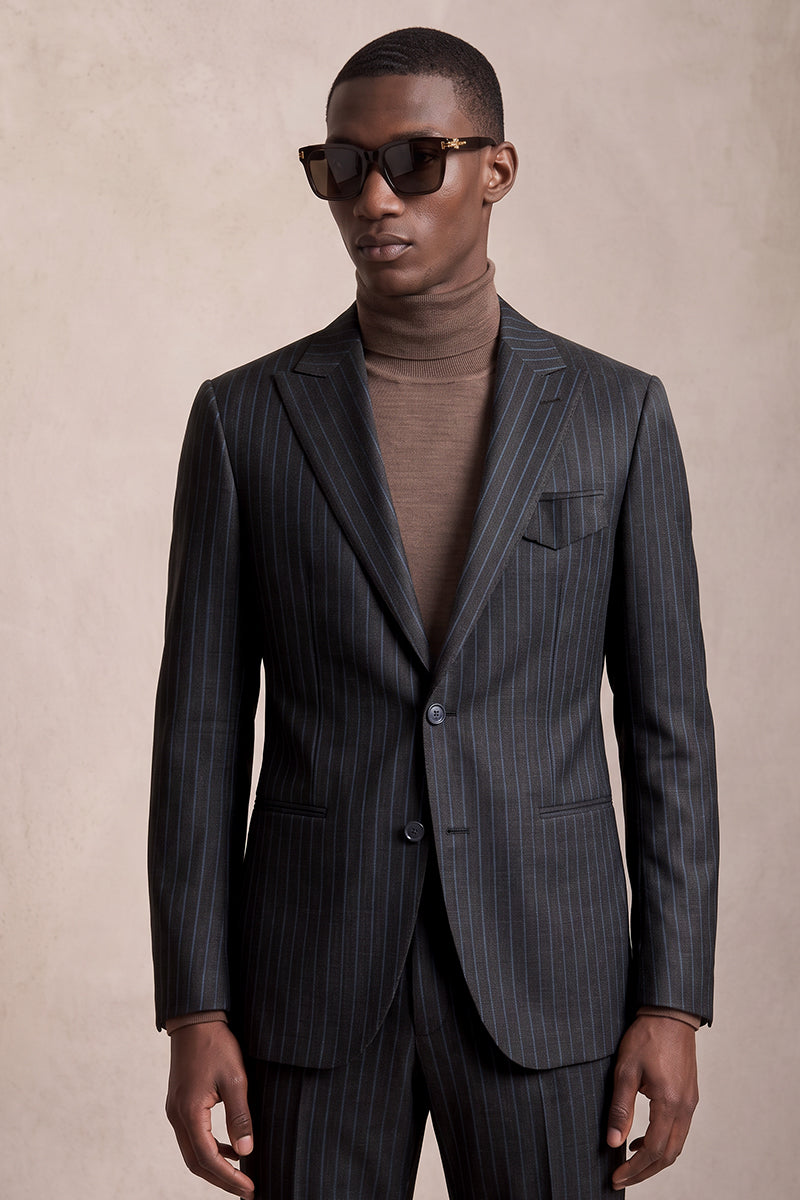 Black 50%% Merino Wool Suits