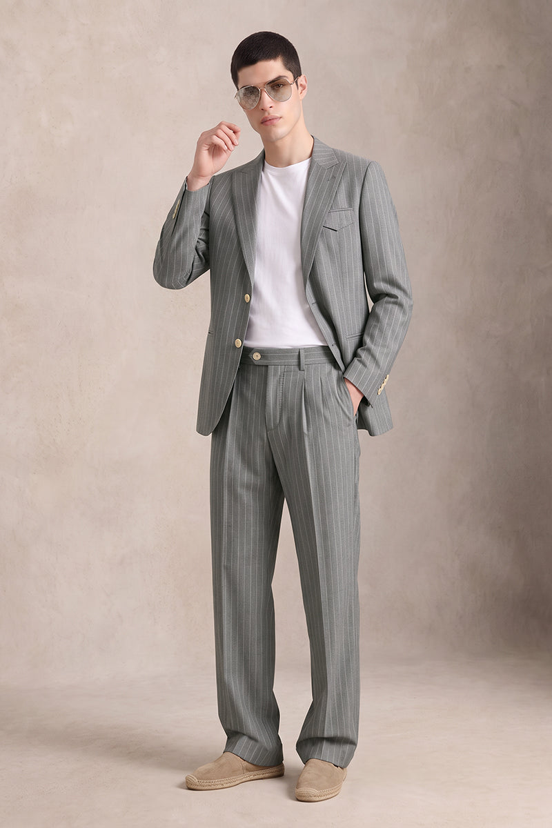 Gray 100% Merino Wool Suits