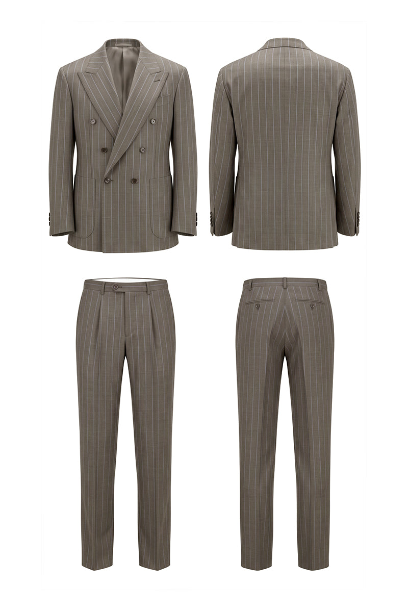 Brown 50%% Merino Wool Suits