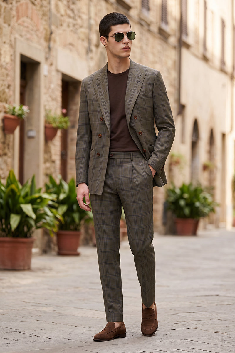 Dark Brown 50%% Merino Wool Suits